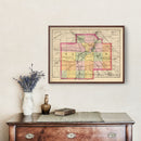 Vintage Map of Saginaw County, Michigan 1873