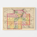 Vintage Map of Saginaw County, Michigan 1873
