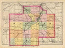Vintage Map of Saginaw County, Michigan 1873