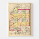 Vintage Map of Tuscola County, Michigan 1873