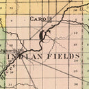 Vintage Map of Tuscola County, Michigan 1873