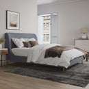 Upholstered Bed With Curved Headboard by HouseOfZazla