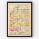 Vintage Map of Tuscola County, Michigan 1873