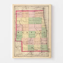 Vintage Map of Sanilac County, Michigan 1873