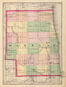 Vintage Map of Sanilac County, Michigan 1873