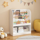 Kids Bookshelf with 3-Tier Front-Facing Display & Toy Storage