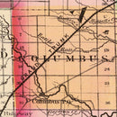 Vintage Map of St. Clair County, Michigan 1873