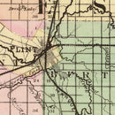 Vintage Map of Genesee County, Michigan 1873