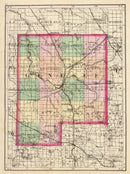 Vintage Map of Genesee County, Michigan 1873