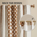 1 PC 50x84' Cotton Printed Window Panel with Chenille Stripe and Lining by HouseOfZazla