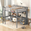 Loft Bed With Desk, Cabinets, Drawers, Charging Station And Bedside Tray by HouseOfZazla