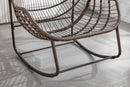 Outdoor Rattan Rocking Chair with Padded Cushion by HouseOfZazla