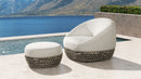 Willow - Round Upholstered Patio Ottoman by HouseOfZazla