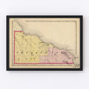 Vintage Map of Presque Isle County, Michigan 1873