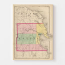 Vintage Map of Alpena County, Michigan 1873