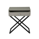 Koda - End Side Table Nightstand, Drawer And Cross Base by HouseOfZazla
