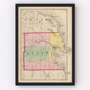 Vintage Map of Alpena County, Michigan 1873