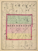Vintage Map of Montmorency County, Michigan 1873
