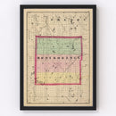 Vintage Map of Montmorency County, Michigan 1873