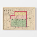 Vintage Map of Otsego County, Michigan 1873