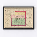 Vintage Map of Otsego County, Michigan 1873