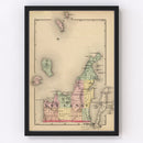 Vintage Map of Lee Lanau County, Michigan 1873