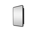 20x28 inch Black Metal Framed Wall mount or Recessed Bathroom Medicine Cabinet with Mirror