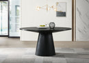 Jasper - 7 Piece Round Dining Room (Set of 7) - Ebony Black by Unique Piece Furniture