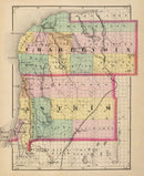 Vintage Map of Charlevoix County, Michigan 1873