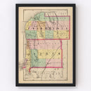 Vintage Map of Charlevoix County, Michigan 1873