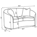 Rory - Sloped Arms Loveseat With Pillows - White by HouseOfZazla