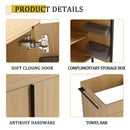 60-Inch Freestanding Bathroom Cabinet with Soft Close Doors & Open Storage by HouseOfZazla