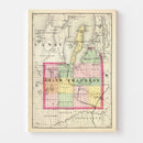 Vintage Map of Grand Traverse County, Michigan 1873