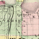 Vintage Map of Grand Traverse County, Michigan 1873