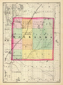 Vintage Map of Kalkaska County, Michigan 1873