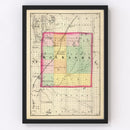 Vintage Map of Kalkaska County, Michigan 1873
