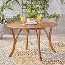 Hermosa Outdoor Acacia Wood Circular Dining Table by HouseOfZazla