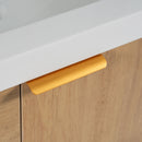 Double Sink Bathroom Vanity Soft Close Doors, Divided Drawers, Wall Mounted - Wood by HouseOfZazla