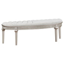 Colwood - Upholstered Curved With Channel Tufting And Slender Tapered Legs - Silver Gray by HouseOfZazla