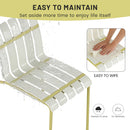 4 Piece Set Of Modern Color Block Designed Single Chairs With Folding Square Table