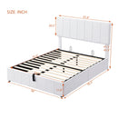 Elegant Upholstered Platform Bed With Hydraulic Storage System by Unique Piece Furniture