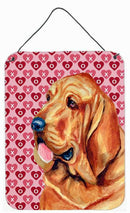 Bloodhound Hearts Love and Valentine's Day Portrait Wall or Door Hanging Prints