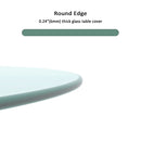 20" Round Tempered Glass Table Top Clear Glass 1 / 4" Thick Round Polished Edge - Transparent by HouseOfZazla