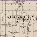 Vintage Map of Lake County, Illinois 1876
