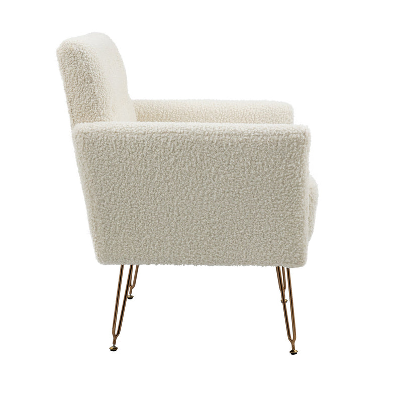 Accent Chair, leisure single sofa with Rose Golden feet