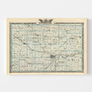 Vintage Map of Stephenson County, Illinois 1876