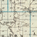 Vintage Map of Stephenson County, Illinois 1876