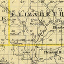 Vintage Map of Jo-Daviess County, Illinois 1876