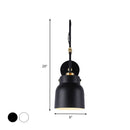 GobekUsa Modern Metal Wall Sconce Light with Cup Shade & Long Arm - Ideal for Library Bookstore