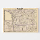 Vintage Map of Carroll County, Illinois 1876